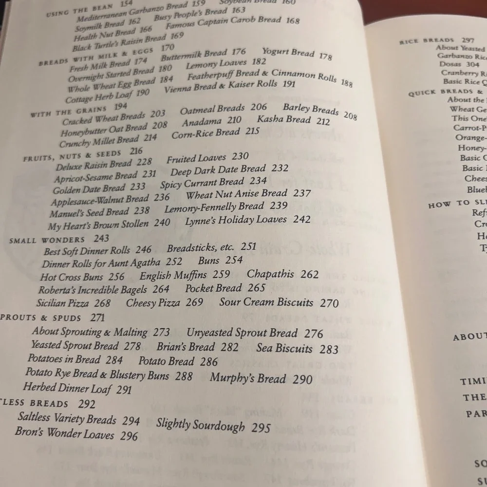 The Laurel's Kitchen Bread Book Laurel Robertson 1984 Whole Grain Baking Guide
